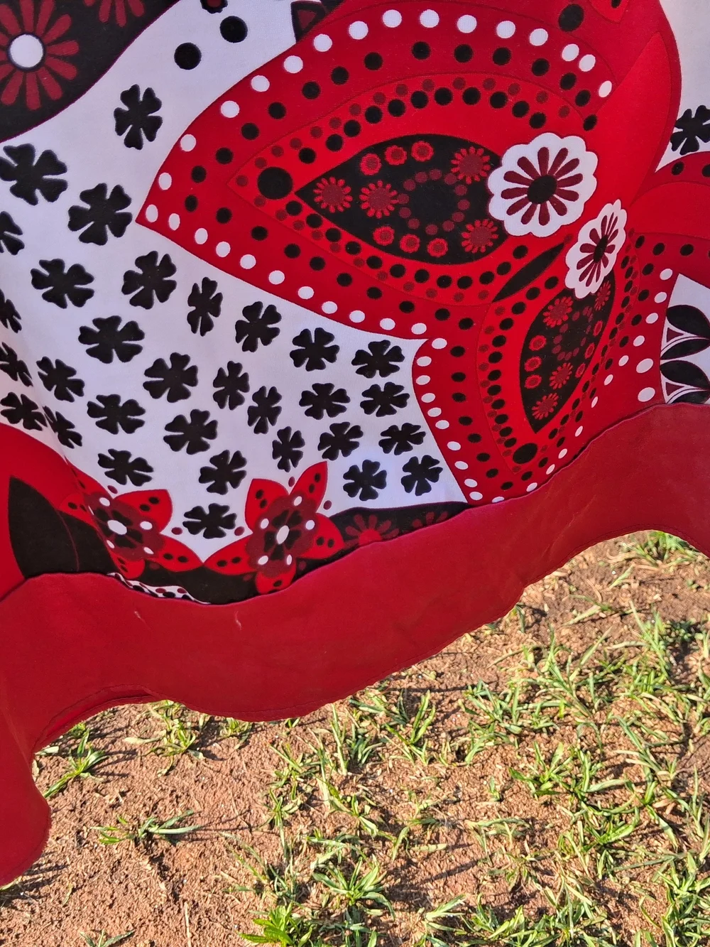 Cato Red Black White Paisley Girls' Skirt Size L (12-14)